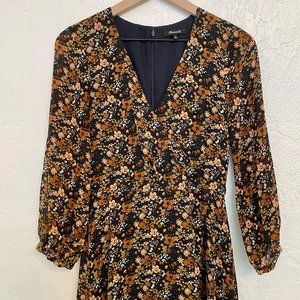 Madewell Floral Print Faux-Wrap Maxi Dress